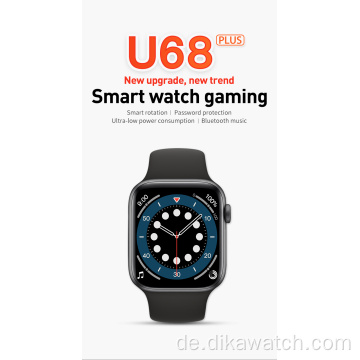 U68 PLUS Full Touch Smartwatch BT-Anruf Benutzerdefiniertes Hintergrundbild